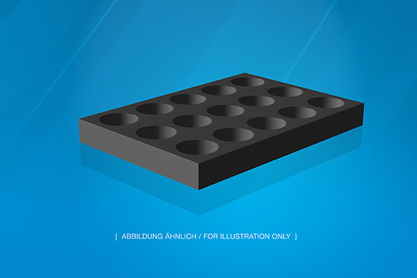 Graphite rack 300x210 with 15xD47mm