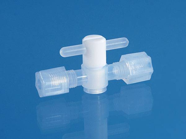 Durchgangshahn für 1/4"-Schläuche aus PFA