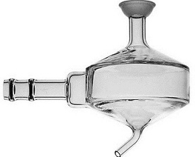 Cyclonic spray chamber made of borosilicate