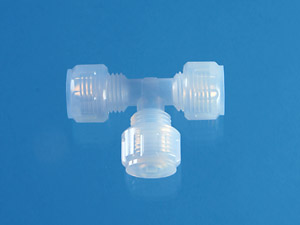 Union tee 1/4" made of PFA