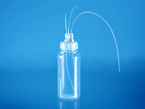 PFA bottle with 3 connections, OD 3mm