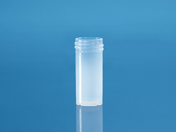 PFA sample vial 25mL w. thread, flat outer bottom