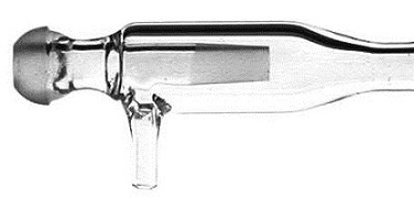 Hüllgas-Anschluß aus Borosilikatglas