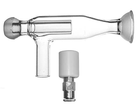 Hüllgas-Anschluß aus Borosilikatglas mit Anschluss
