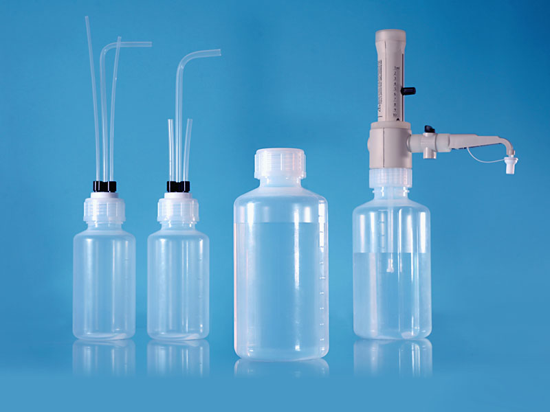 Multifunctional Laboratory Bottles Made of PFA Fluoropolymer with GL45 Thread