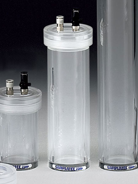 Portable vacuum desiccator, round type