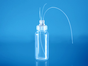Flasche aus PFA, 3 Anschlüsse für OD 3mm Flasche aus PFA, 3 Anschlüsse für OD 3mm